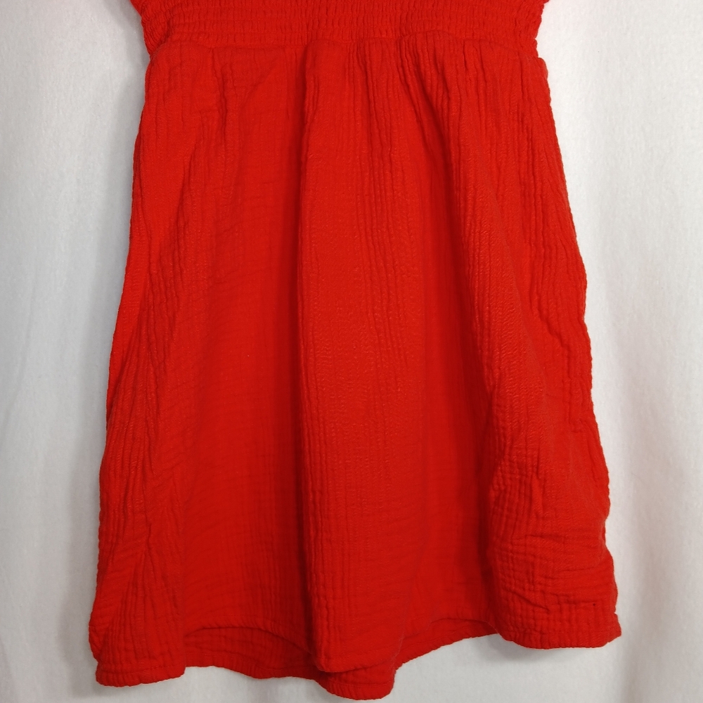 BILLABONG Red V-Neck Puff Sleeve Dress size s - Picture 5 of 11
